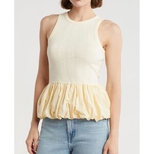 Elodie Bubble Hem Peplum Tank Top